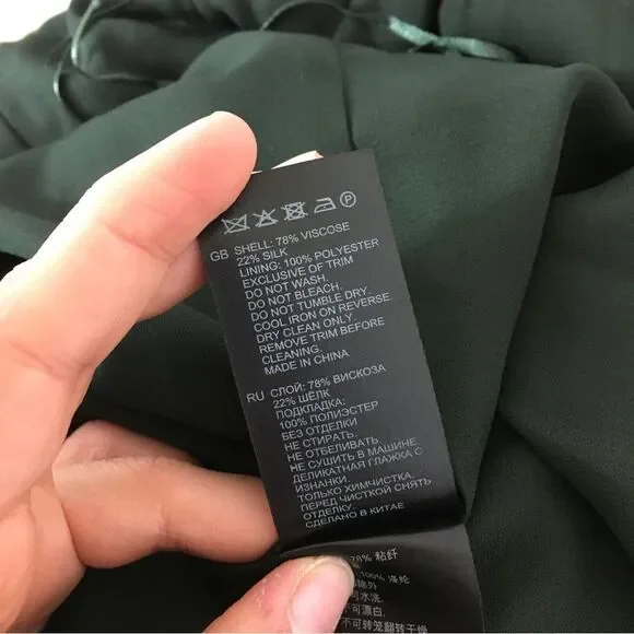 Reiss EDEN Green Velvet One Shoulder Evening Cocktail Midi Dress Size 8 - Picture 11 of 14